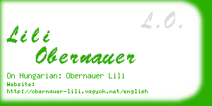 lili obernauer business card